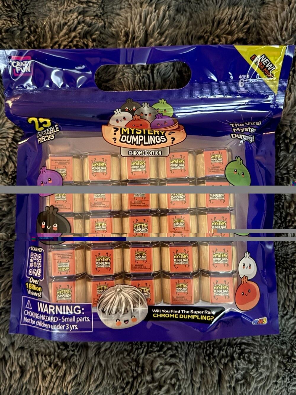 RMS Crazy Fun Mystery Dumplings Chrome Edition 25 Pack SEALED Blind Bag NEW